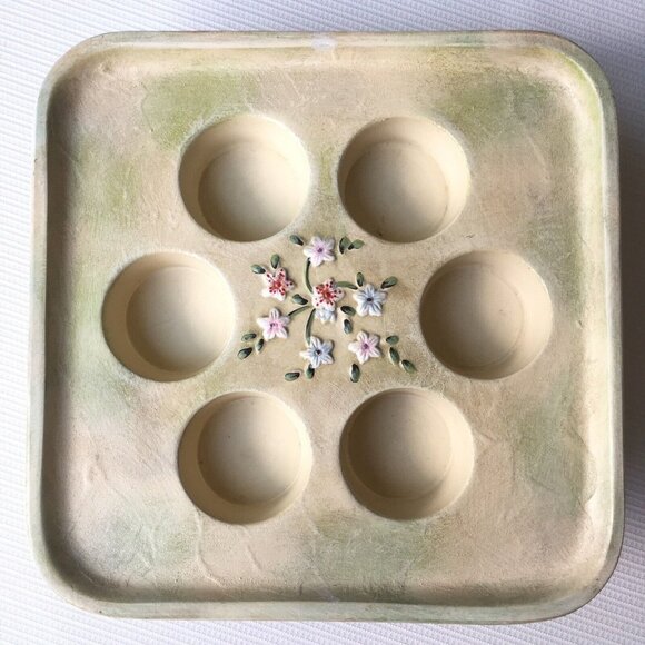 PartyLite Other - PartyLite 6 Votive Candle Holder Tray Floral Flower Pedestal Base Centerpiece